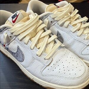 Nike White and Gray SneakersNike Dunk Low
